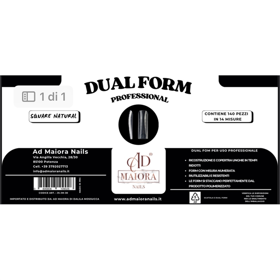 DUAL FORM SQUARE NATURAL AD MAIORA NAILS